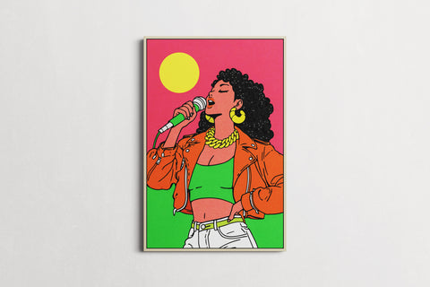 Vocal Gold - Modern Retro Art Print - 11x17 Fine Art Paper