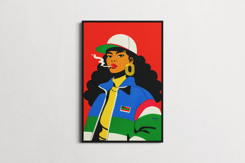 The Maverick - Modern Retro Art Print  - 11x17 Fine Art Paper