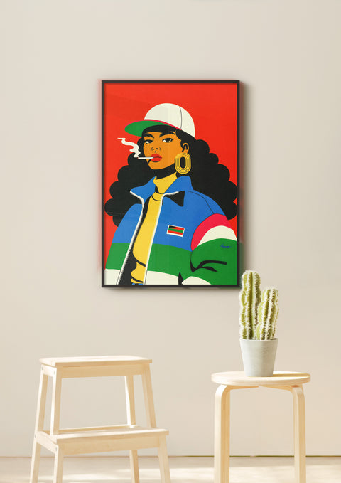 The Maverick - Modern Retro Art Print  - 11x17 Fine Art Paper