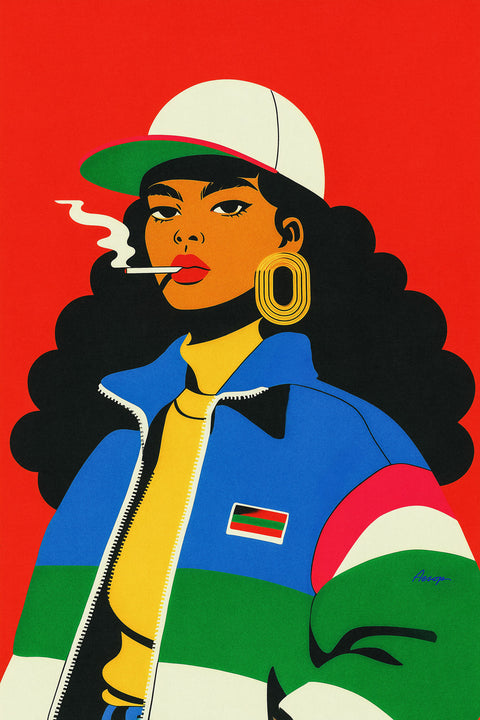 The Maverick - Modern Retro Art Print  - 11x17 Fine Art Paper